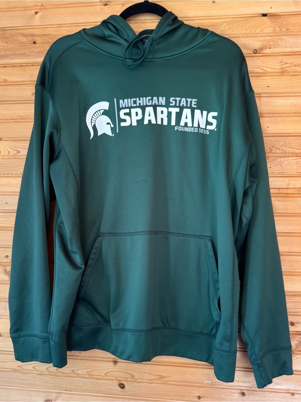 Michigan State University Pullover Hoodie XL Spartans Green Big 10 Sparty MSU